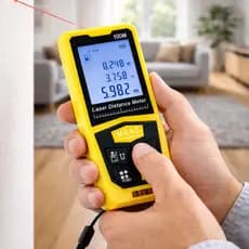 Trena Medidor Digital Laser 100m Construção Reforma BOM6545