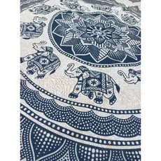 Cangão indiano, beje com preto, Mandala com Elefante