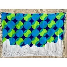 Canga da bola verde, 100% viscose, alta qualidade, canga do Rio