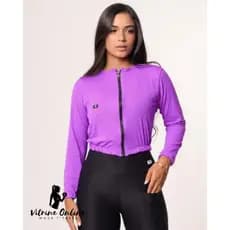Casaco / Jaqueta Cropped Esportiva Em Poliamida Extra Fitness Prime  / Moda Feminina Fitness Academia