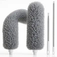 Espanador Pó Retrátil Cabo Extensível 2.8m Microfibra Lavável Limpa Teto Ventilador Ar Condicionado