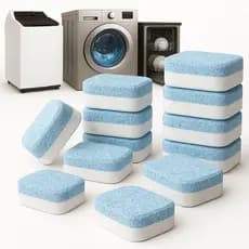 Kit 12 Pastilhas Limpador de máquina de lavar multifuncional Máquina Roupas Louça comprimido remover manchas