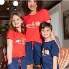 Pijama Infantil Conjunto Capivara Verão Curto Confortável