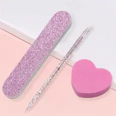 Conjunto Kit 3 peças acessório manicure  Pedicure unha Portátil