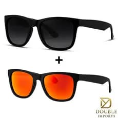 Kit 2 Óculos de Sol Estilo Justin Lentes Coloridas