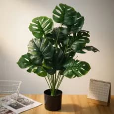 Planta Artificial Costela de Adão Verde Decorativa para Casa e Escritório