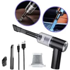 Aspirador De Pó Com 2 Bateria Usb Portátil Completo Linha Premium Carro E Casa 2000mAh