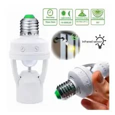Soquete Inteligente E27 com Sensor de Movimento Liga Desliga Sozinho 110~240V