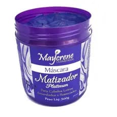 Máscara Matizadora Platinum Maycrene 500g Matizante Desamarela Cabelos Loiros Platinados Profissional