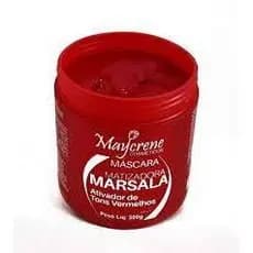 Máscara Matizadora Marsala 500g Maycrene Ativador de Tons Vermelhos Hidratação Profissional Cabelos Coloridos