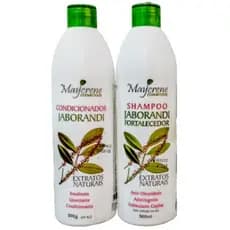 Kit shampoo + condicionador Jaborandi Fortalecedor extratos naturais maycrene