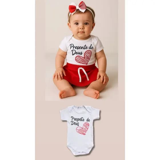 Body bebê Pesente de Deus Body de Frases Body Personalizado Body Religioso Body para presentear Body Anúncio de Gravidez