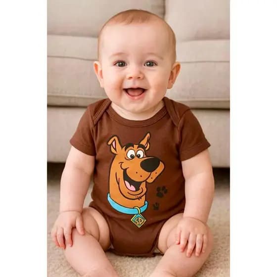 Body Scooby Doo Bebê Body Desenho Animado Body Temático Mesversario Scooby Doo Body Bebe Menino Body Bebe Scooby Doo