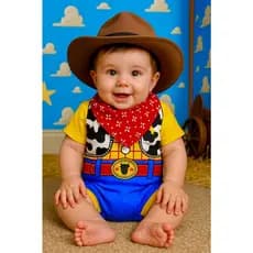 Body Woody Toy Story Body Temático Mesversario Woody Body Xerife Body Cowboy Fantasia Bebe Menino Roupa Woody Bebe
