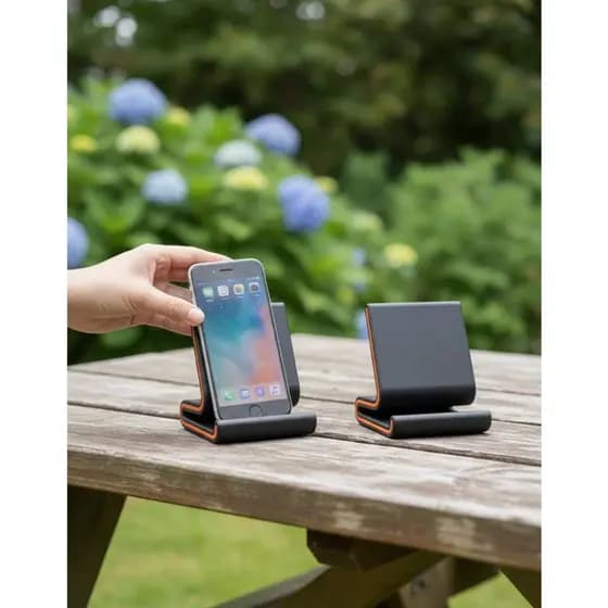 Suporte de Celular de Mesa Premium – Design Moderno e Ergonômico – Universal para iPhone e Android