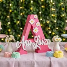 Letreiro Inicial + Nome Personalizado Decoração Quarto Infantil Presente Bebê