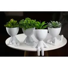Robert Plant Kit 4 Mini Vasinhos 6cm Cactos Suculentas