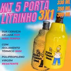 Porta Litrinho 300ml Suporte Cerveja Lata 350ml Térmico Long Neck Personalizados