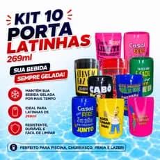 10 Porta Lata 269ml Latinha Suporte De Cerveja Frases Piadas Personalizados