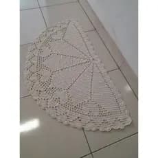 tapete meia lua croche para porta sala entrada blindex escolha a cor no chat
