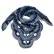 xale lenço de inverno lã crochê modelo Vírus Batik