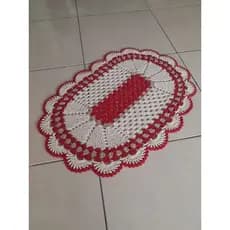 par tapete de croche oval janine