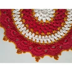 kit 4 ou 6 sousplat vermelho e branco natal festas