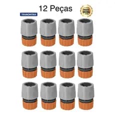 Kit 12pçs Engate Rápido Tramontina para Mangueira de Jardim em Plástico - Cód 78506/000