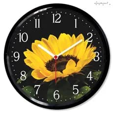 Relogio Parede Flor Girassol Presente Decorativo Cozinha Sala Casa Primavera