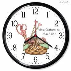 Relogio Parede Decorativo Atelie Costureira Corte Costura Malharia Modelista Presente