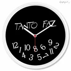 Relogio Parede Tanto Faz Humor Engraçado Presente Decorativo Cozinha Casa Sala