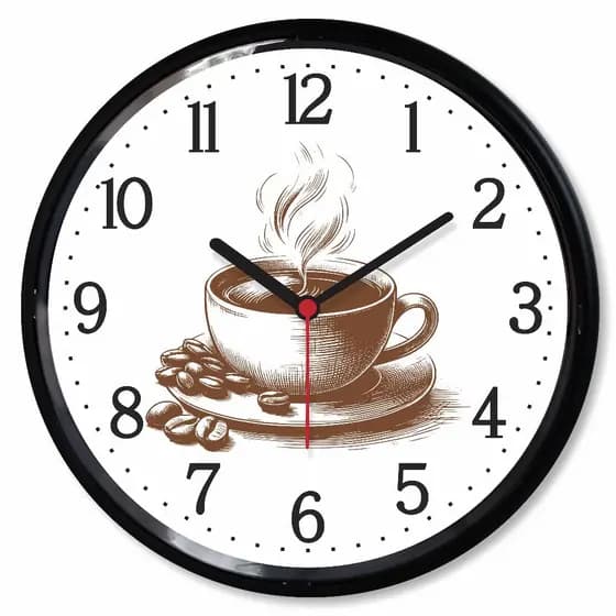 Relogio Parede Cafe Decorativo para Cozinha Cantinho do Café Xicara Casa Sala Presente