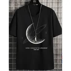 Camisetas masculinas, algodão  Menor preço do mercado（lua）