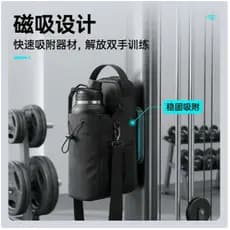 Mochila magnética para uso na academia, grande capacidade, suporta até 5 kg. Armazenamento conveniente