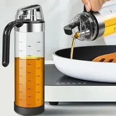 Garrafa Jarra De Vidro para Óleo Azeite e Vinagre 500ml Galheteiro Dispensador - BESTMIX