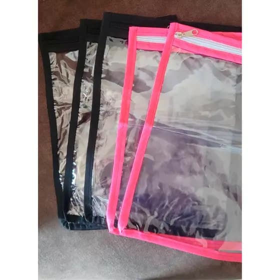 Kit com 3 Embalagem Cristal Saco Envelope para roupa suja molhada maternidade 20 x 30