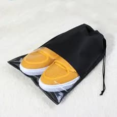 Kit 60 Unidades Saco TNT com Visor Transparente Organizador Armazenamento Calçados Sapatos Sandálias
