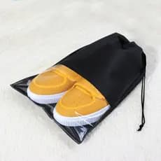 Kit 30 Unidades Saco TNT com Visor Transparente Organizador Armazenamento Calçado
