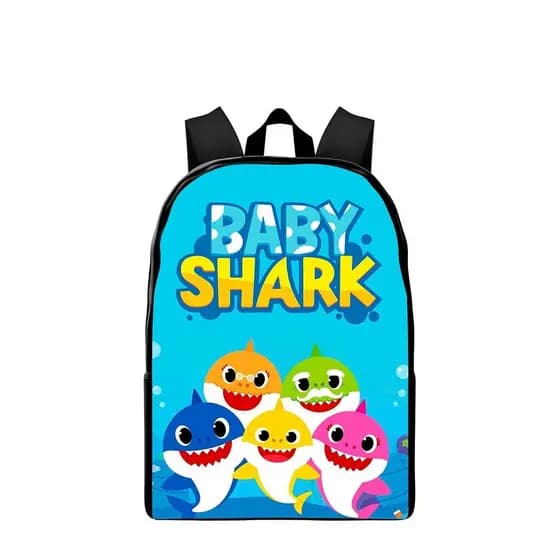 Mochila Pré Escola Creche Infantil Baby Shark Estampada Top