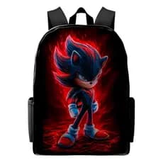 Mochila Sonic Nova Estampa Alta Qualidade Meninos Meninas Juvenil Infantil Escolar