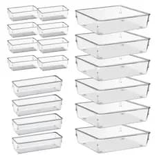 Kit Organizadores Multiuso Modular Gavetas Geladeira Armario Acrilico Quadrado Rebirth