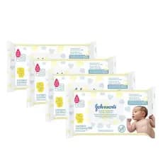 Kit com 4 Johnson's Baby Lenços Umedecidos Recém-Nascido com 384 unidades