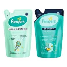 Kit Pampers Refil Shampoo Glicerina 350ml + Loção Hidratante Infantil 350ml
