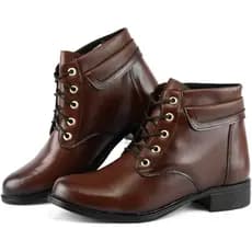 Bota Coturno Cano Curto com Cadarço Feminino Touroboots
