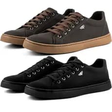 Kit 2 Sapatênis Casual Skatista Masculino Touroboots com Cadarço Cano Baixo