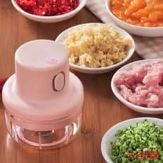 Mini Processador De Alimentos Elétrico Recarregável 100ml e 250ml