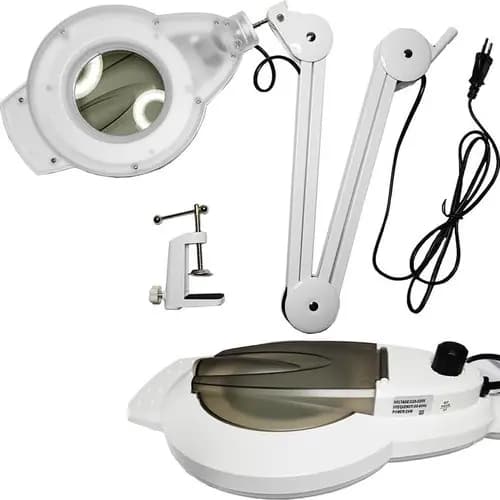 Lupa Luminária Estética Mesa Profissional 120 Led Alto Brilho