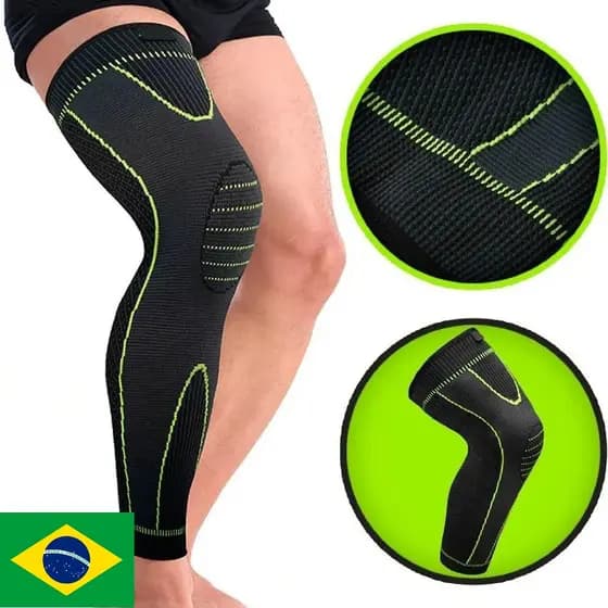 Meia De Compressão Joelheira Térmica Coxa Circulação Articulação Fitness Perna Toda