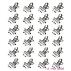 Kit 24 Presilhas 22 mm Metal Para Unhas Curvatura