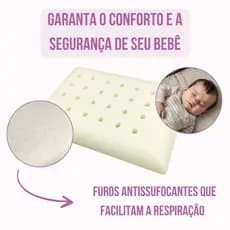 Travesseiro Nasa Baby Viscoelástico  Antissufocante Portflex